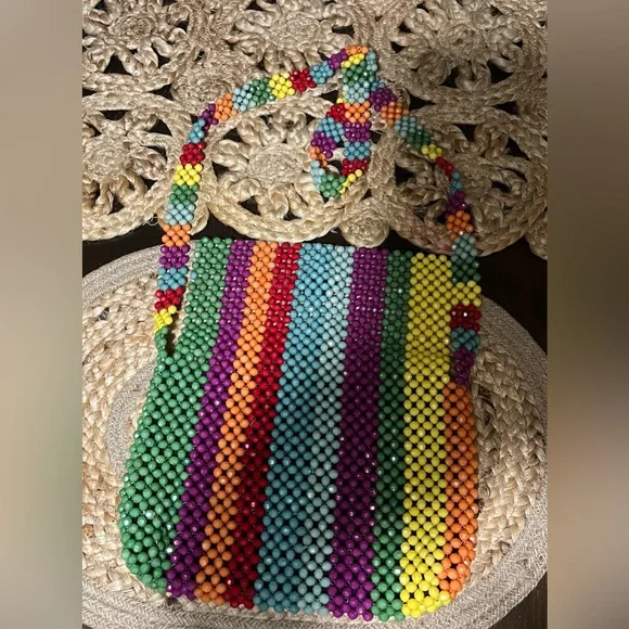 Cynthia Rowley Multicolor Beaded Shoulder Bag - Picture 3 of 10